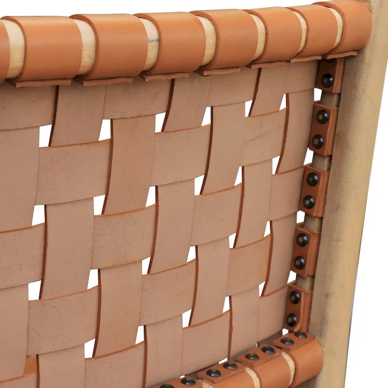 Banda Teak & Leather Dining Chair - Solid Teak Wood Frame