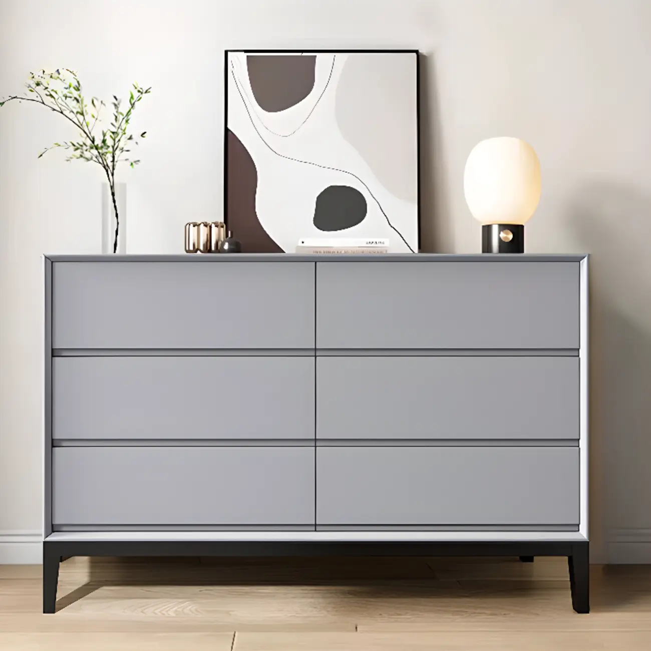 Modern Solid Wood Horizontal Double Dresser
