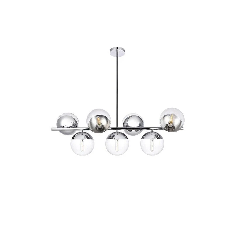 7-Light 43 inch Pendant with Clear Glass