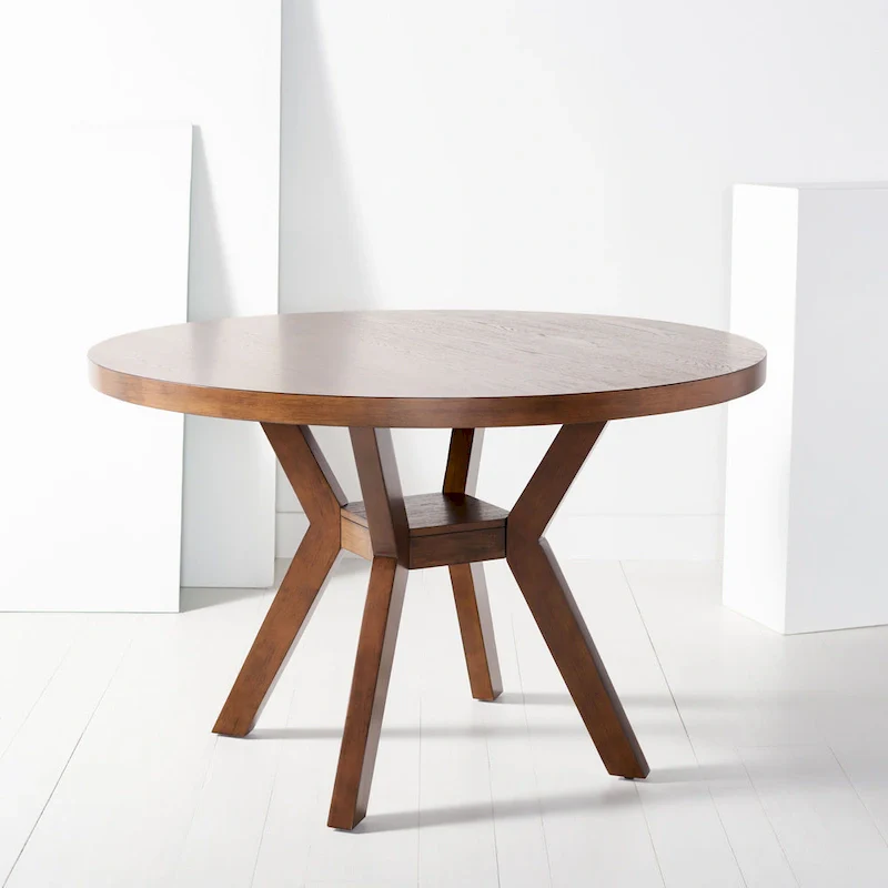 Round Solid Wood Dining Table, 48