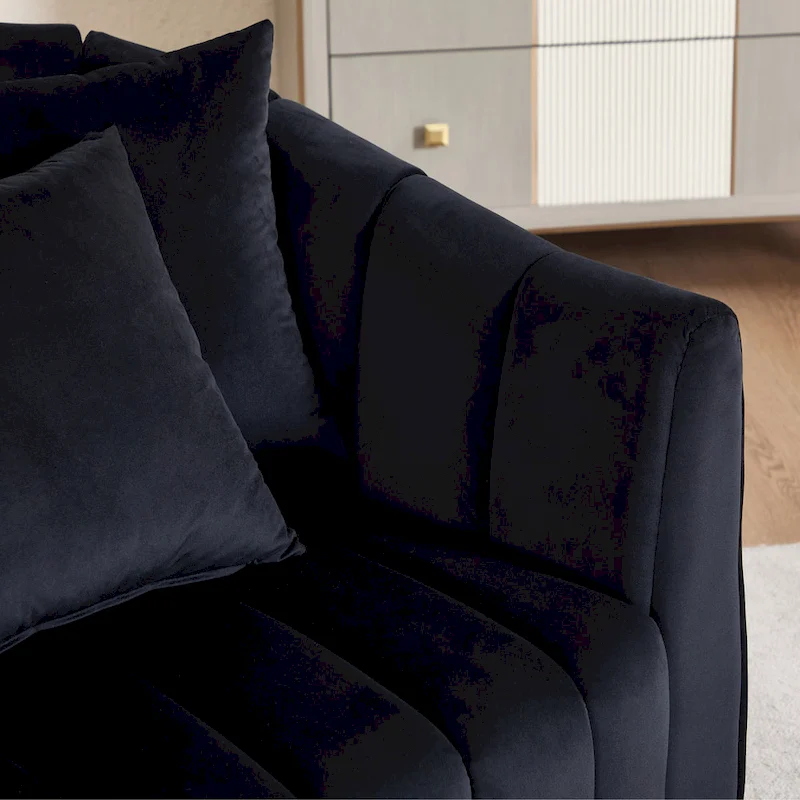 40.4W Modern Swivel Accent Chair,Swivel Single Sofa Chair with Ottoman