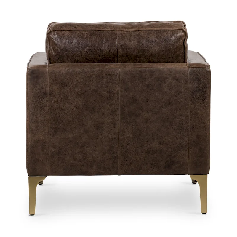 Poly & Bark Mateo Lounge Chair - Full Grain Genuine Italian Leather