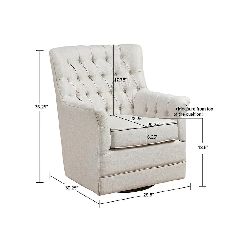 Madison Park Rae 360 degree Swivel Glider Chair