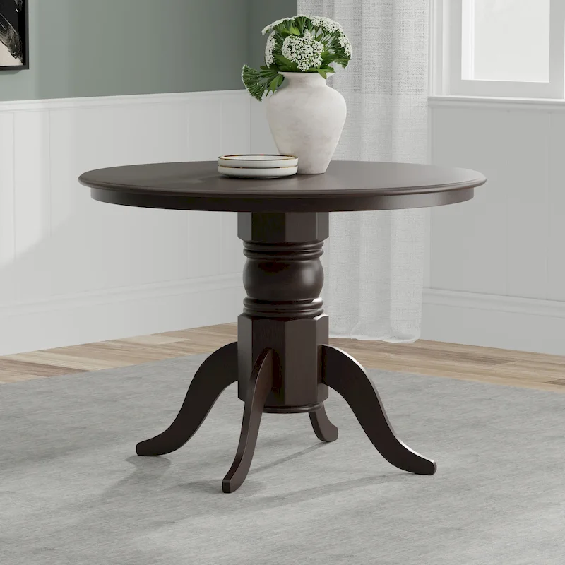 42 Round Wood Pedestal Dining Table