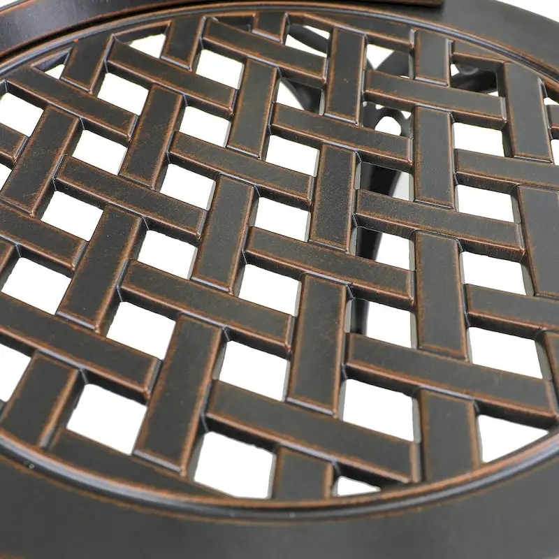 Set of 2 Cast Aluminum Bistro Chairs