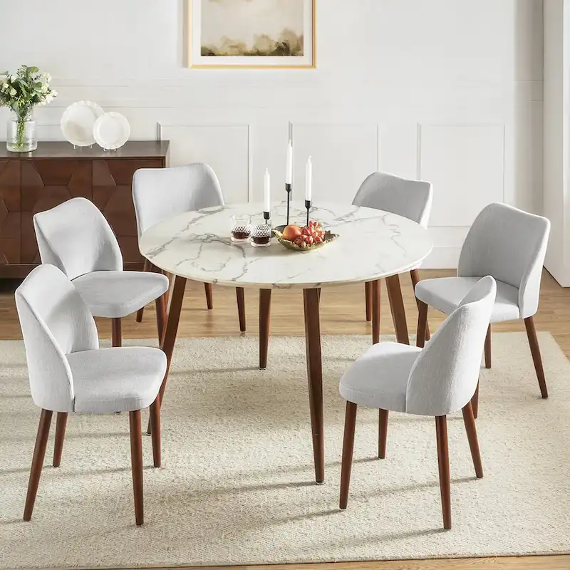 Upholstered Solid Wood Dining Chair