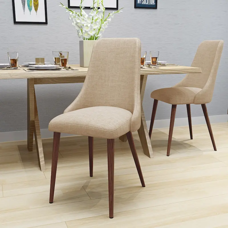 Sabina Mid Century Fabric Dining Chair (Set of 2) by Christopher Knight Home