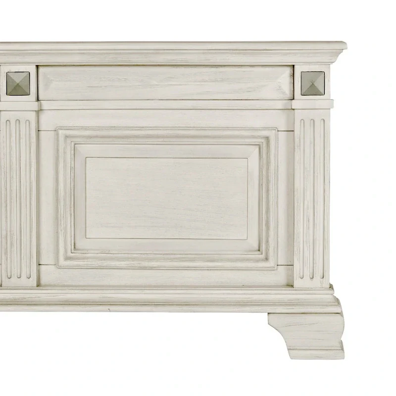 Renova Distressed Parchment Wood 5-piece Bedroom Set