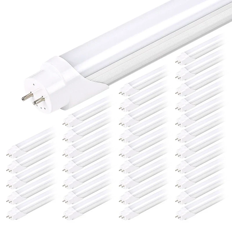 Luxuries 4FT LED T8 Ballast Bypass Type B Light Tube, 18W, Single-Ended & Dual-Ended Connection, 2300lm, 5000K, 12 Pack - 12pcs