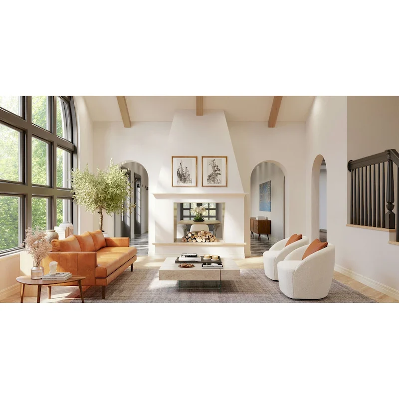 Poly & Bark Girona 88 Sofa - Full Grain Genuine Italian Leather