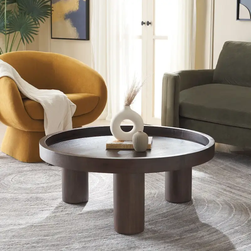 SAFAVIEH Home Meek 3 Leg Round Coffee Table - 36Wx36Dx15H