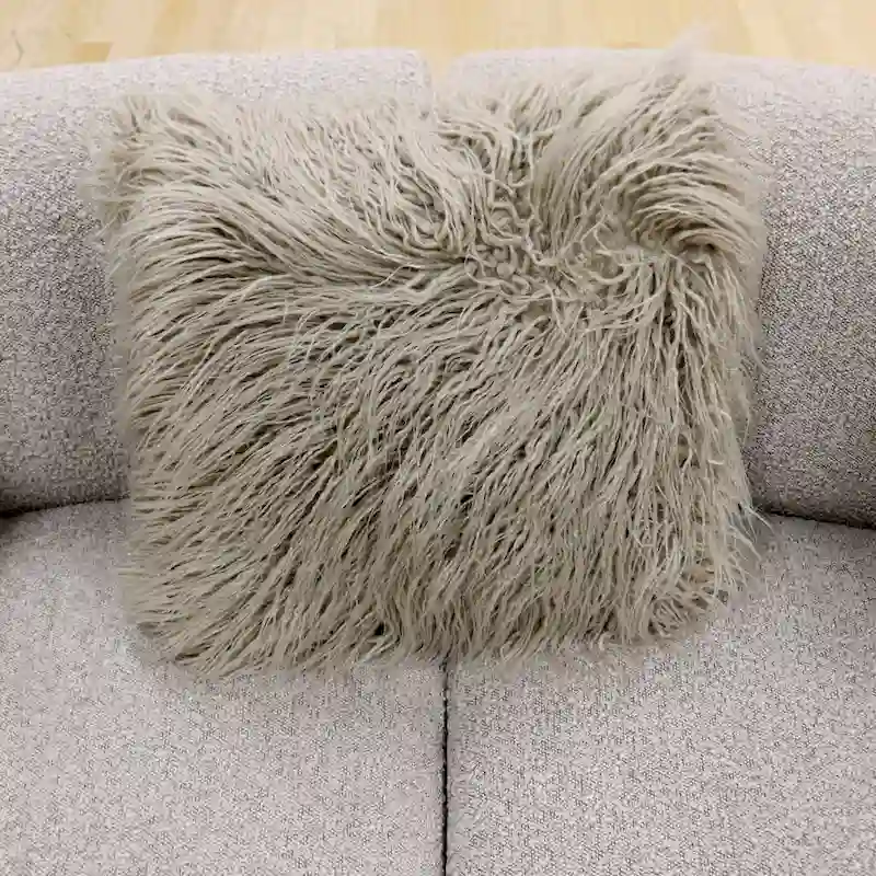 Curved Sofa with 3 Pillow Included