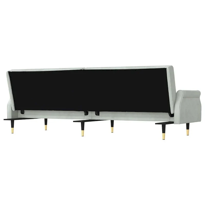 Velvet Sofa Bed Loveseat with Cushions – 85 x 35 x 27.6