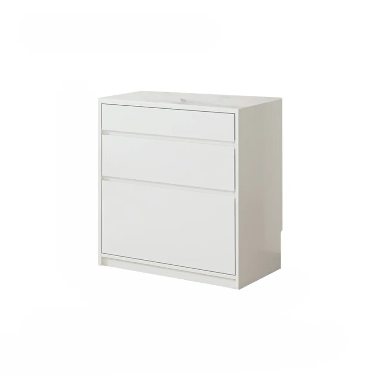 Contemporary Stone Countertop Sideboard with Drawers