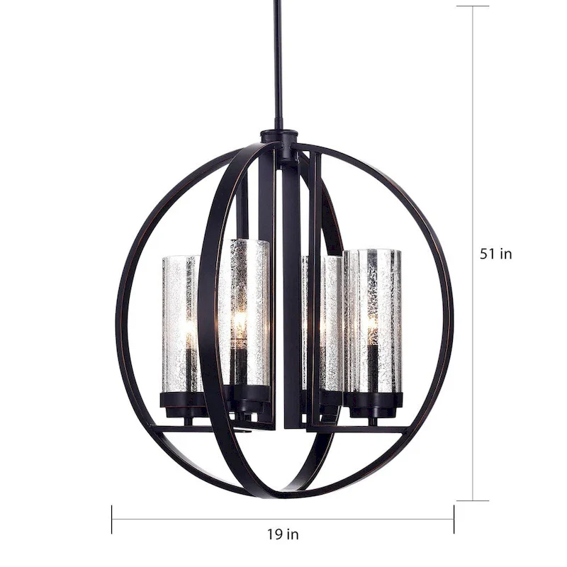 Yuval Oil Rubbed Bronze 19-inch Round Pendant Light