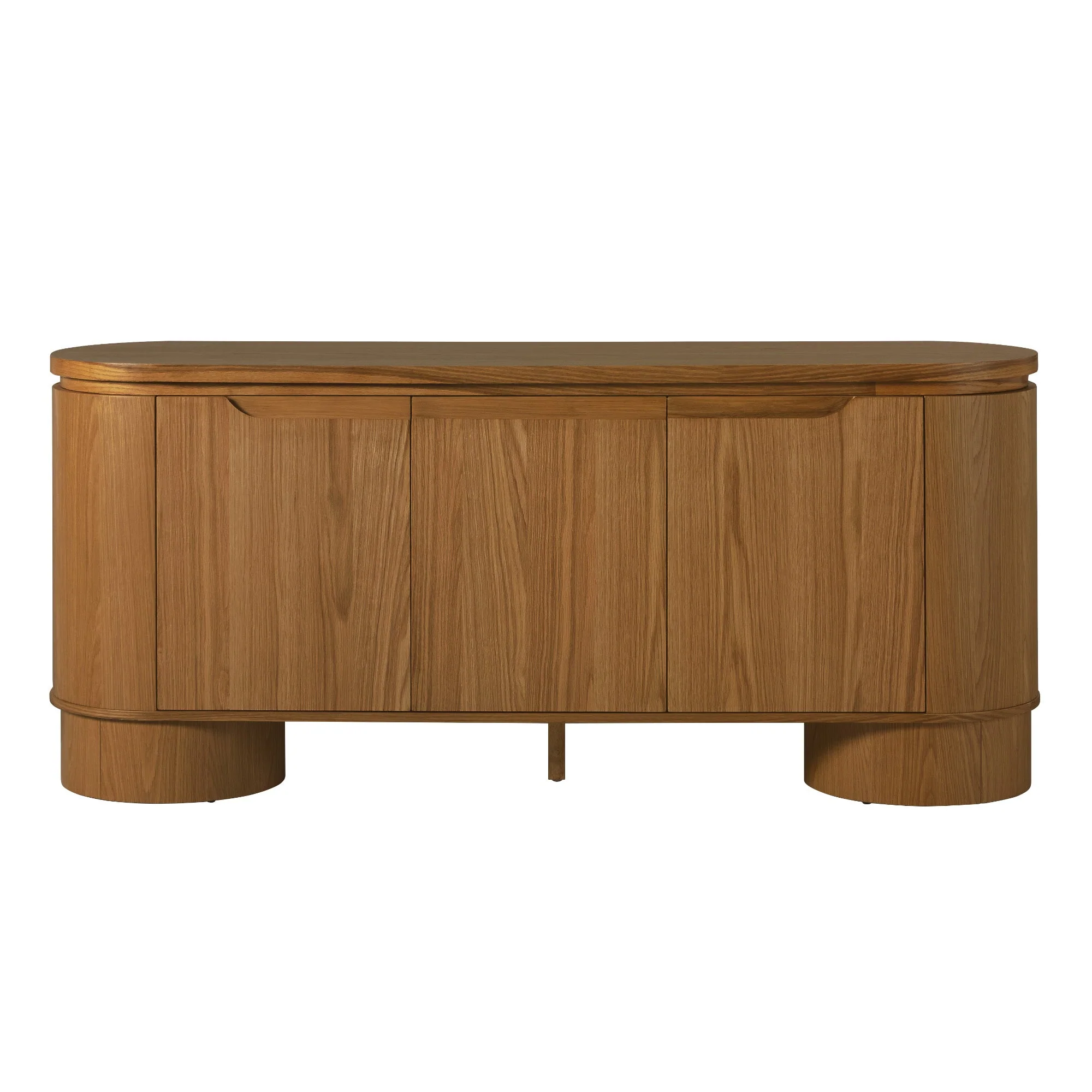 Maya Modern Curved Wood 70 Sideboard /TV Stand