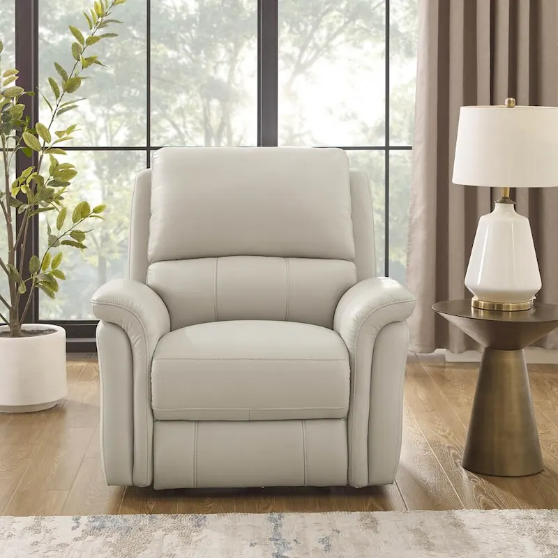 Hydeline Erindale Zero Gravity Power Recline and Headrest Top Grain Leather Sofa, Loveseat and Recliner