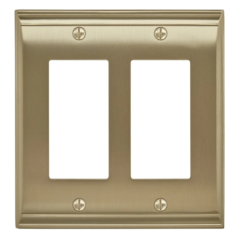 Candler 2 Rocker Golden Champagne Wall Plate - 2 Rocker