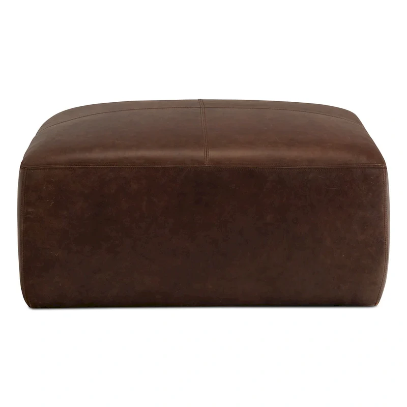 Poly & Bark Sequoia Ottoman - Full Grain Genuine Italian Leather