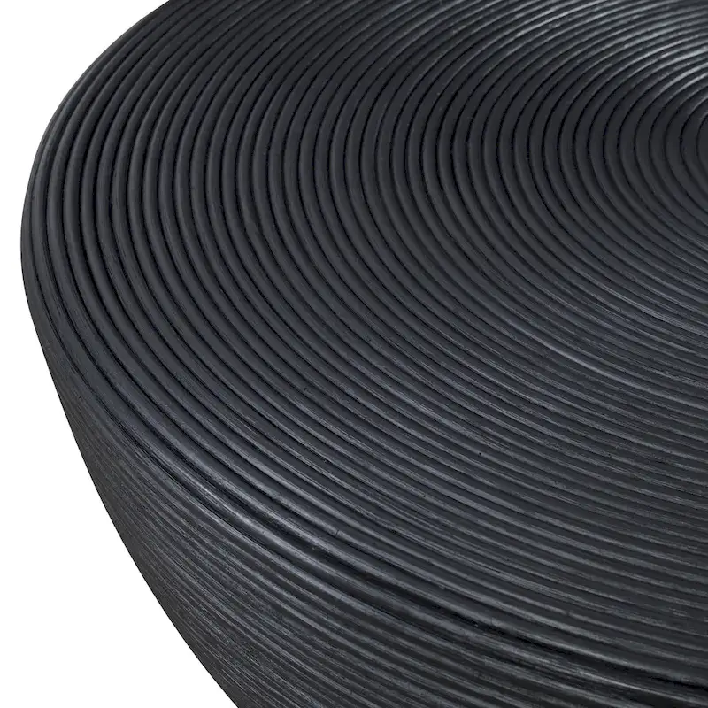 Uttermost Bongo Black Rattan Coffee Table - 44W x 16H x 44D