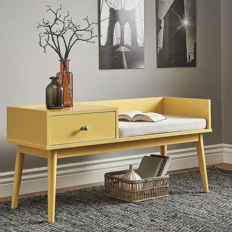 Niklas 1-drawer Cushioned Entryway Bench iNSPIRE Q Modern