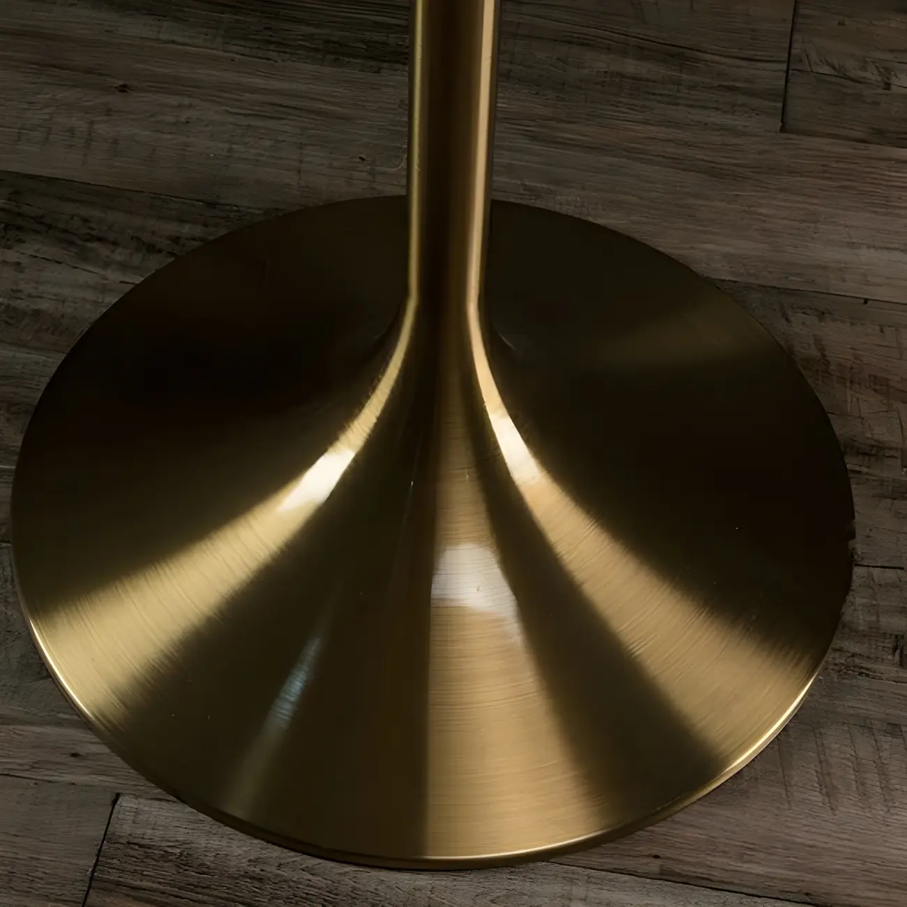 Round Glam Brown Gold Metal Tulip Base Bar Tables