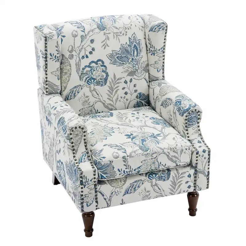 Upholstered Accent Chair Nailhead Trim Arm Chair