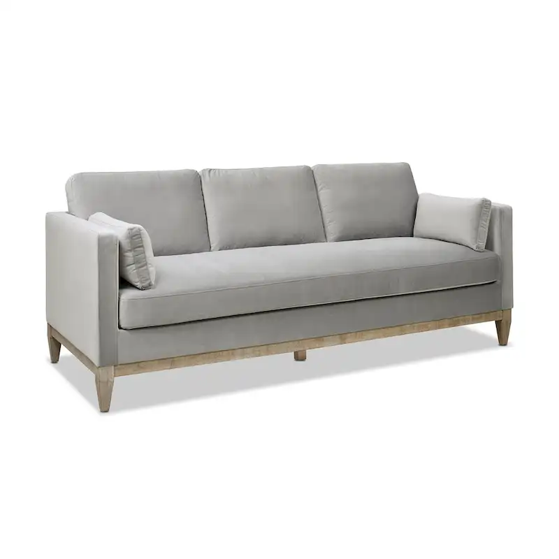 Knox 84 Modern Farmhouse Velvet Track Arm Sofa