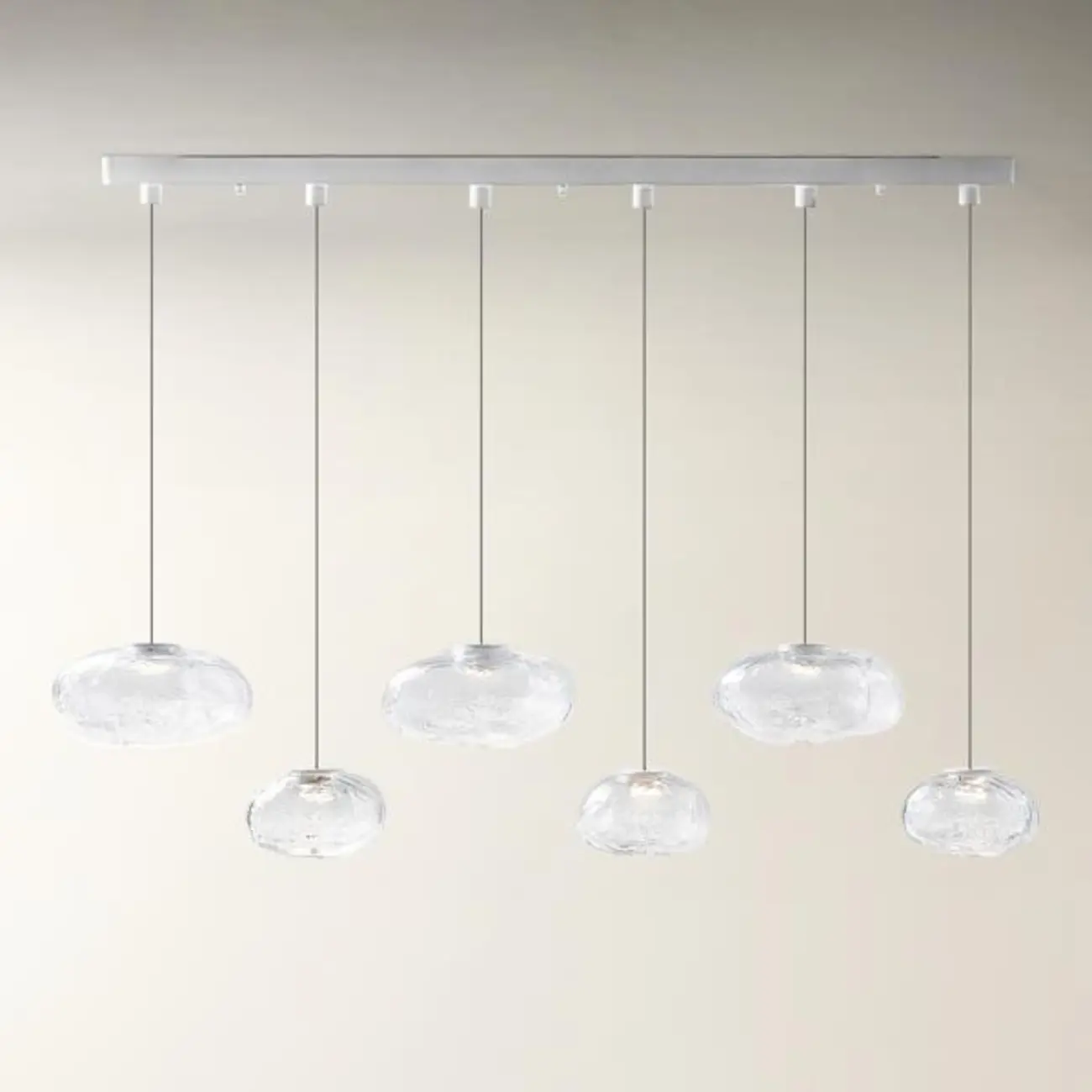 Modern Art LED Glass Island Chandelier