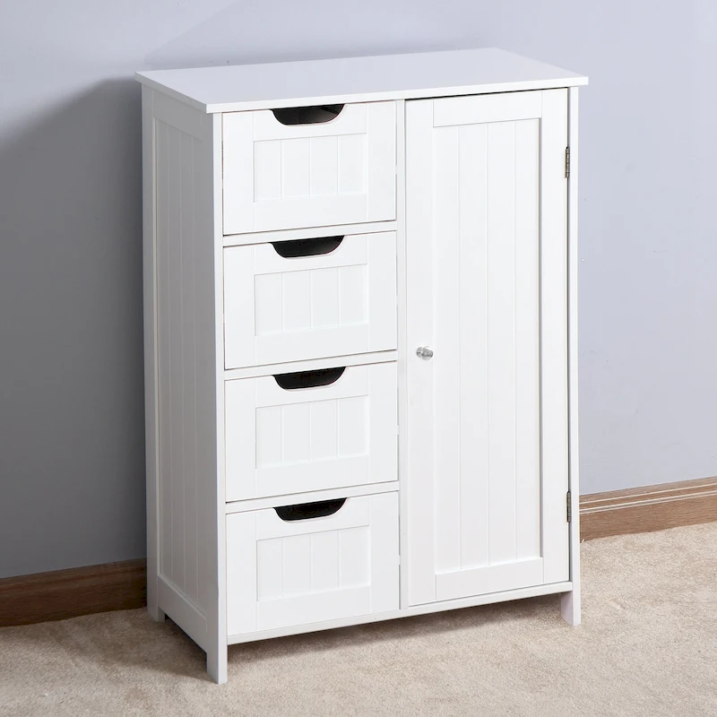 Floor Cabinet with Adjustable Shelf and Drawers