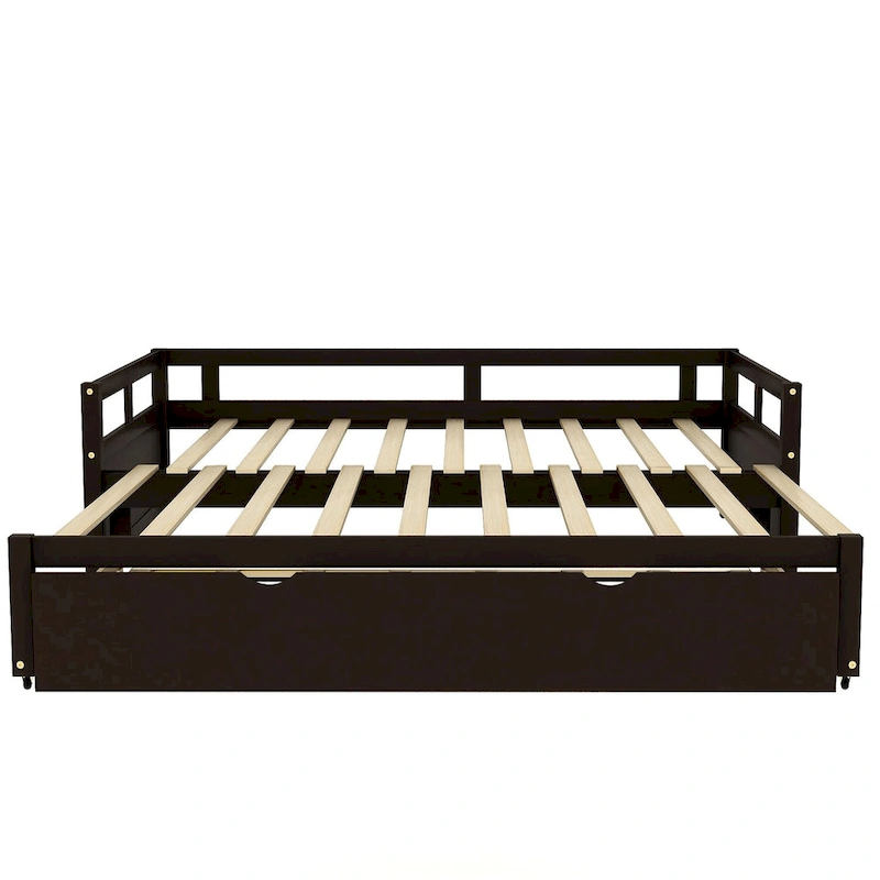 Black Twin Pine Daybed with Trundle