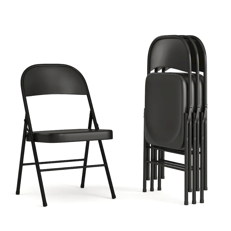 4 Pack Double Braced Metal Folding Chair
