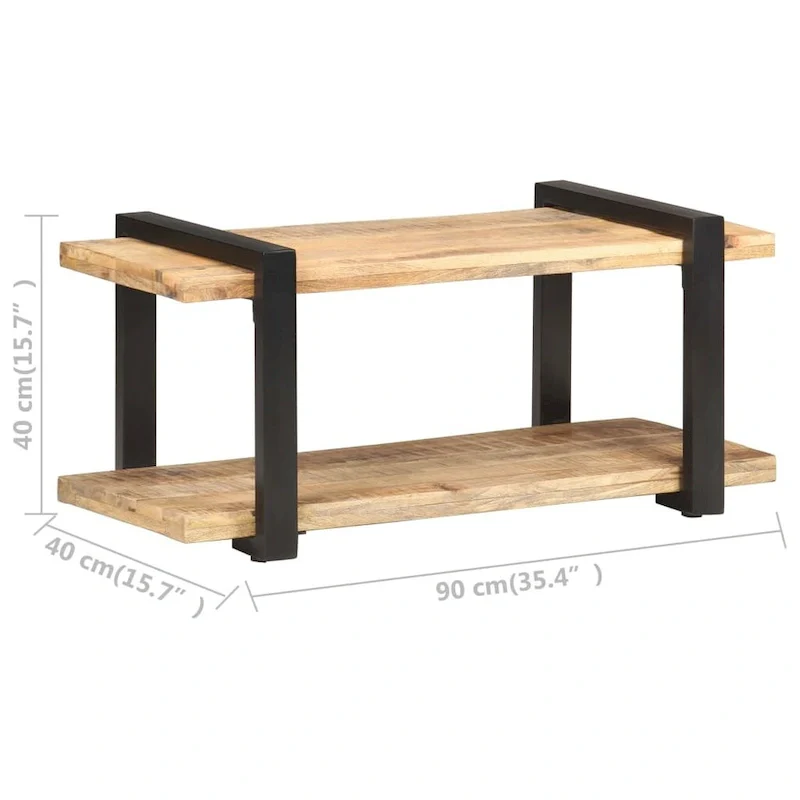 TV Stand 35.4x15.7x15.7 Rough Mango Wood