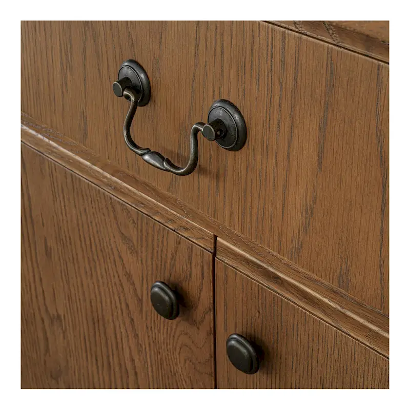 Bastian, Sideboard With drawers, Warm Brown - 78.5W x19.76D x32H