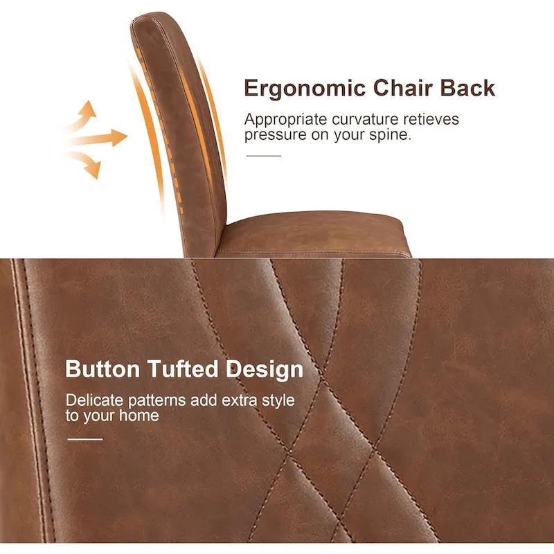 VECELO Upholstered Dining Chairs Set of 2/4/6, Fabric Dining Room Kitchen Side Chair, Parson Dining Chairs