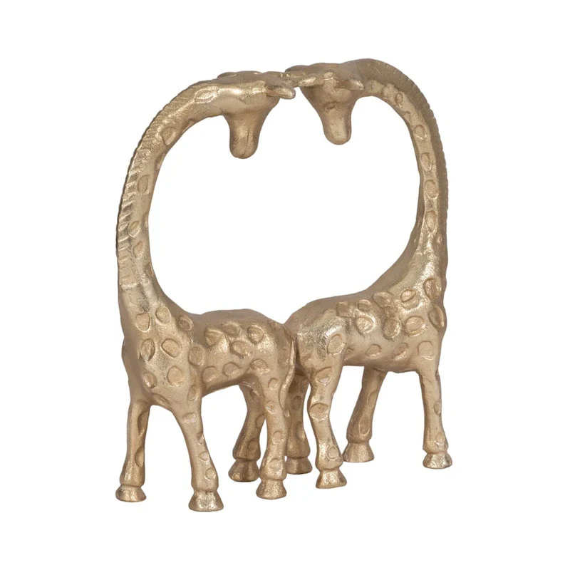 Sagebrook Home Metal 10 H Gold Couple Girraffe - 9  x 3  x 10
