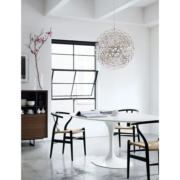 Set of 2 Wood Dining Chairs with Woven Rope Seat