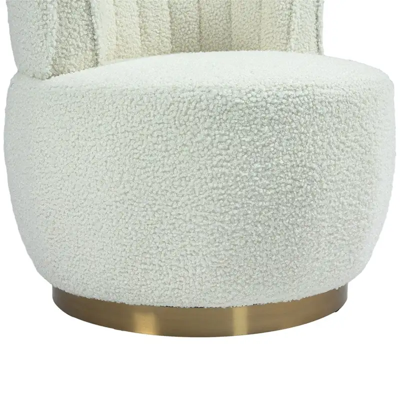 360 Degree Swivel Cuddle Barrel Accent Chairs with Wide Upholstered