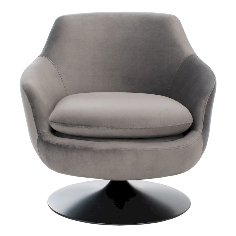 SAFAVIEH Couture Citine Velvet Swivel Accent Chair - 31.1 W x 32.3 L x 29.5 H - 31.1 W x 32.3 L x 29.5 H
