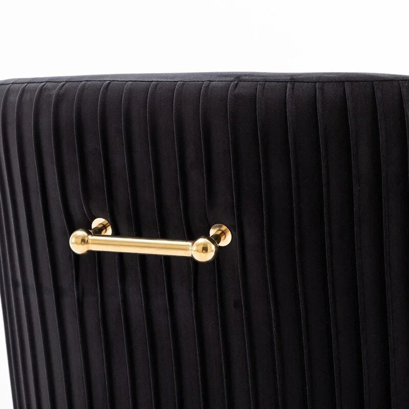 Mid Century Velvet Accent Dining Chair Set of 2 with Rear Handle