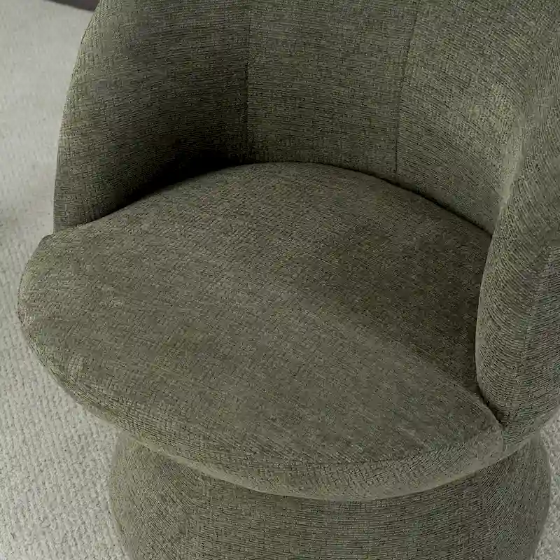 Set of1 Boucle Upholstered Modern Style Swivel Accent Chair