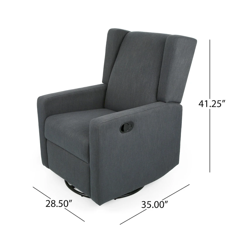 Swivel Glider Recliner, Adjustable Chair with Plush Upholstery