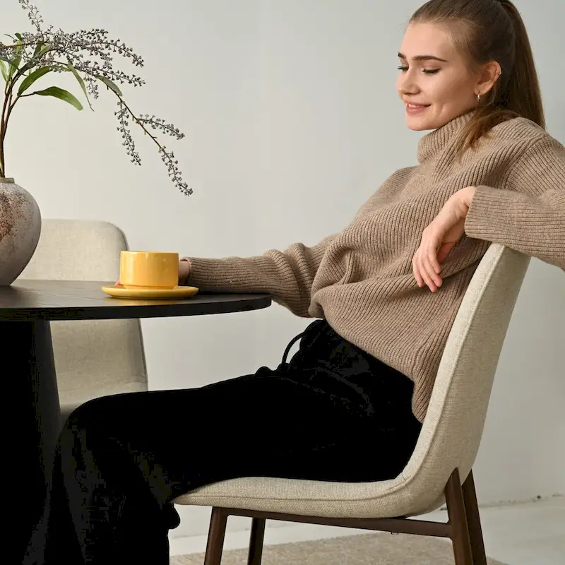 Modern Solid Back Side Dining Chair(Set of 4)