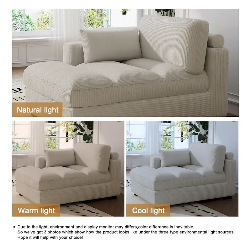 Left and Right Sectional Sofa Set Chaise Lounge Sofa Chair