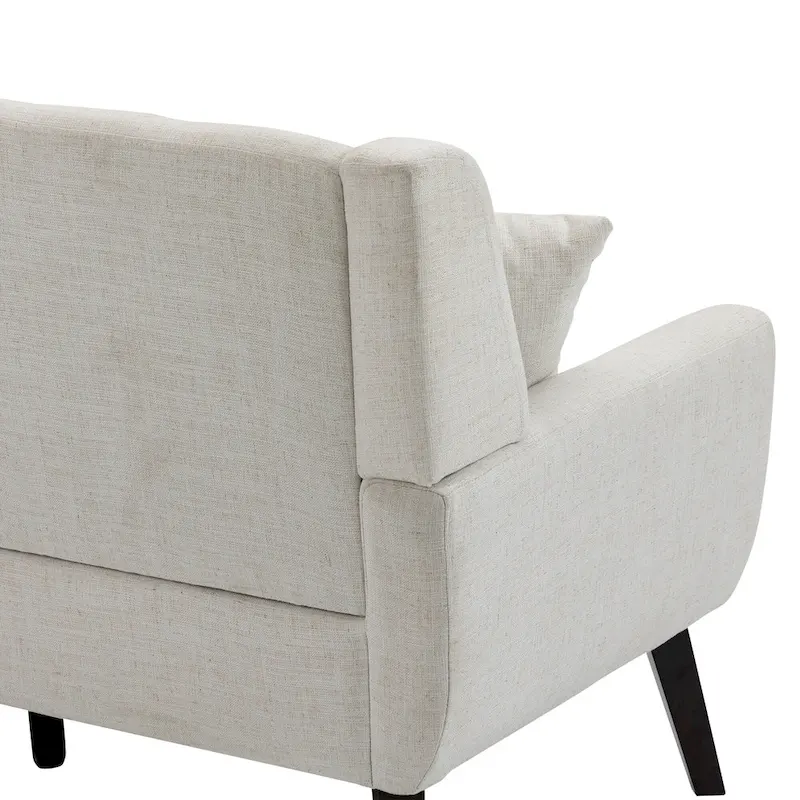 Linen Modern Tufted Loveseat Upholstered Sofa