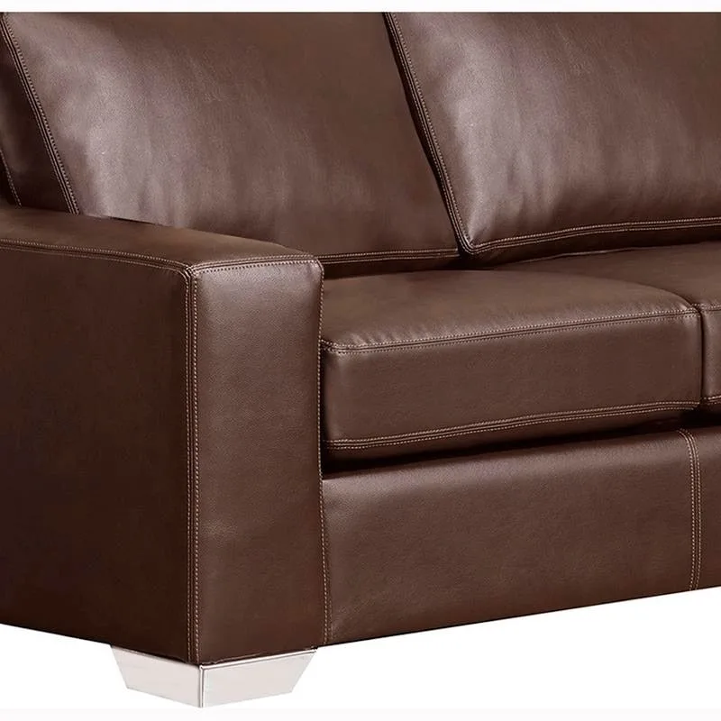 Mitchell Modern Premium Top Grain Italian Leather Sectional Sofa