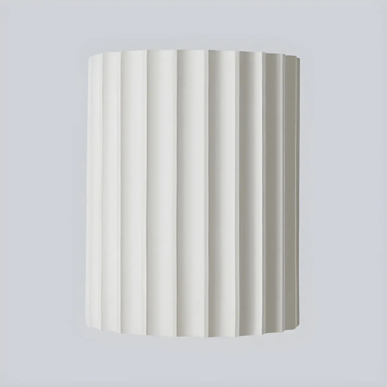 Modern Ribbed Half Cylinder Up Down Wall Sconce