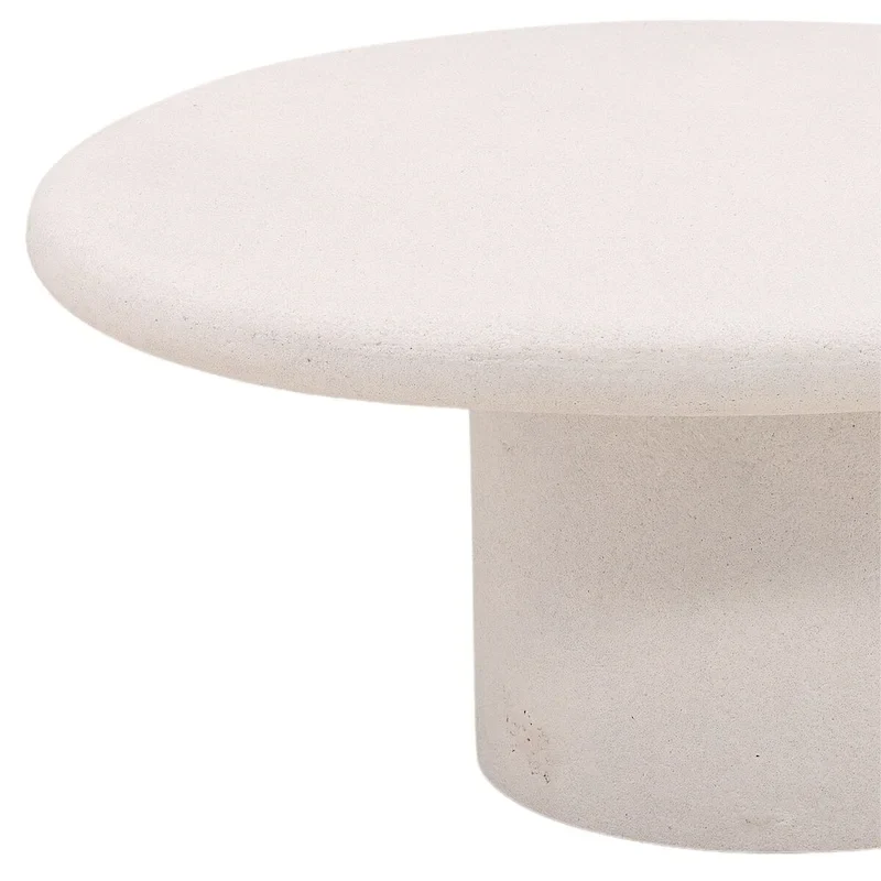 Rowan Concrete Terrazzo Coffee Table, White