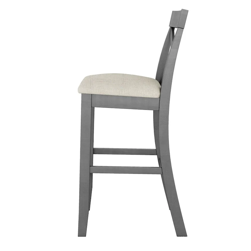 3PCS Rectangular Wood Bar Dining Set