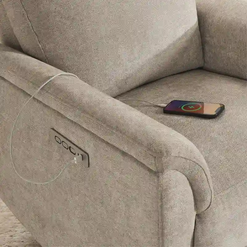 Maire Power Swivel Nursery Recliner Chair with Nightlight